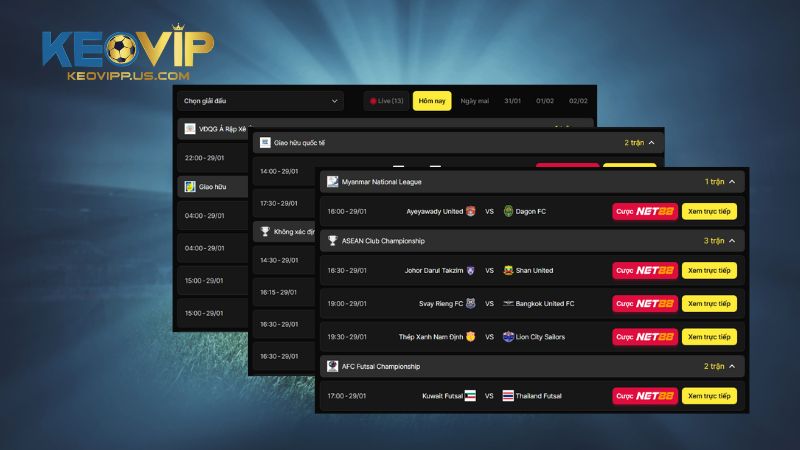 Lịch thi đấu bóng đá cung cấp thông tin toàn diện về những trận đấu sắp diễn ra