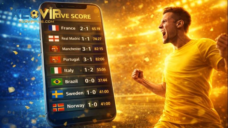 Live Score là dữ liệu quan trọng đối với người đam mê bóng đá và cá cược